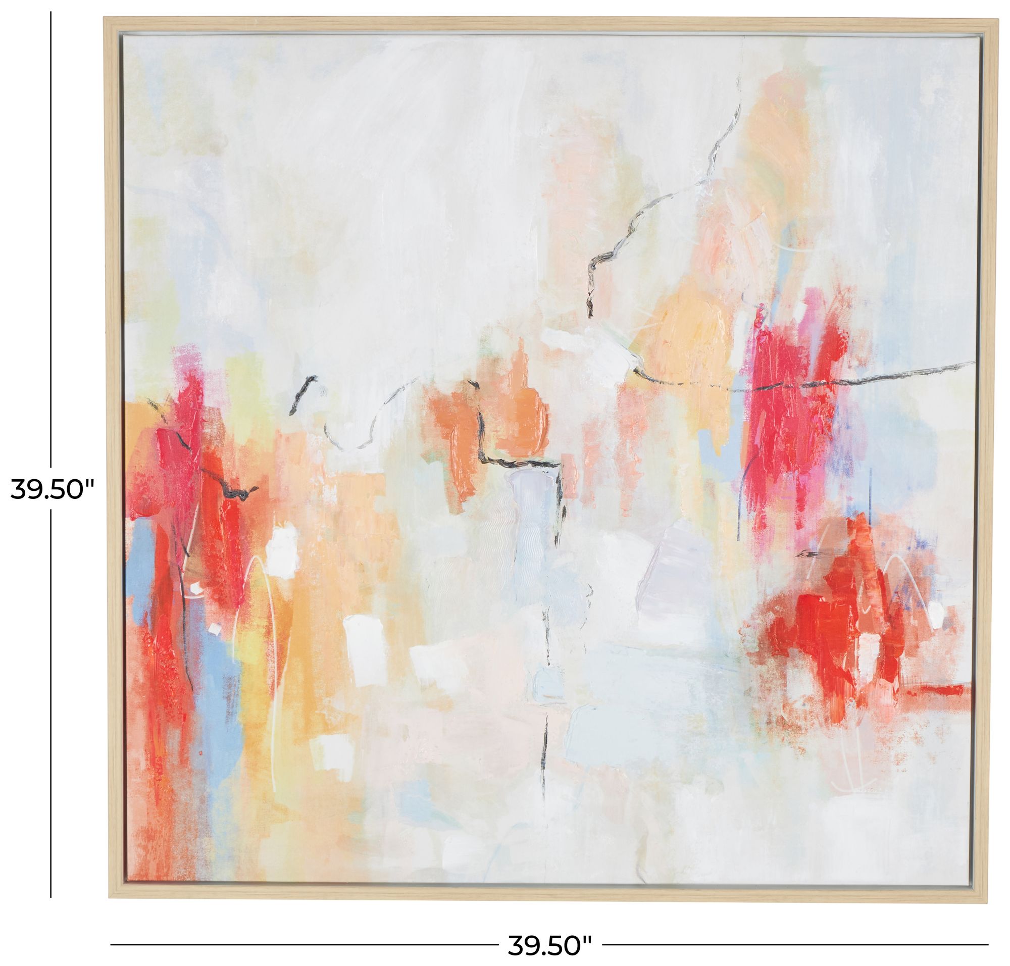 Image 7 Multi Colored Canvas Modern Framed Wall Art, 40" x 2" x 40" more views