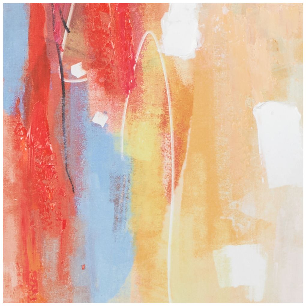 Multi Colored Canvas Modern Framed Wall Art, 40" x 2" x 40"