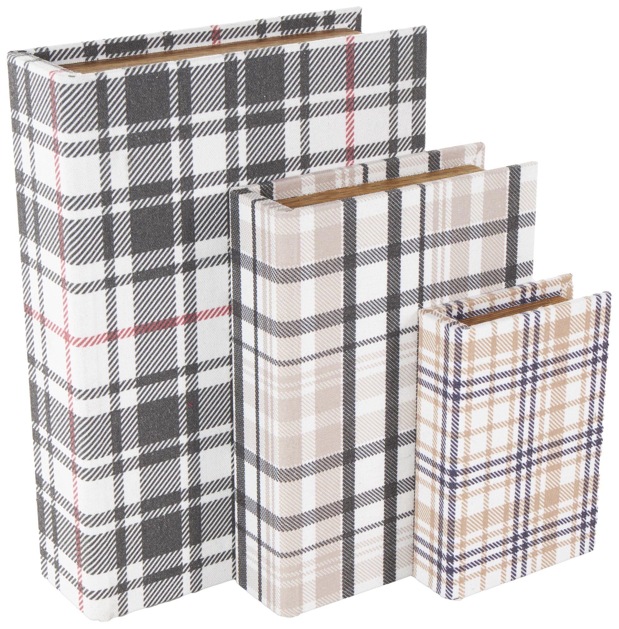 Image 2 Multi Colored Canvas Traditional Box, S/3 12", 9", 6"H