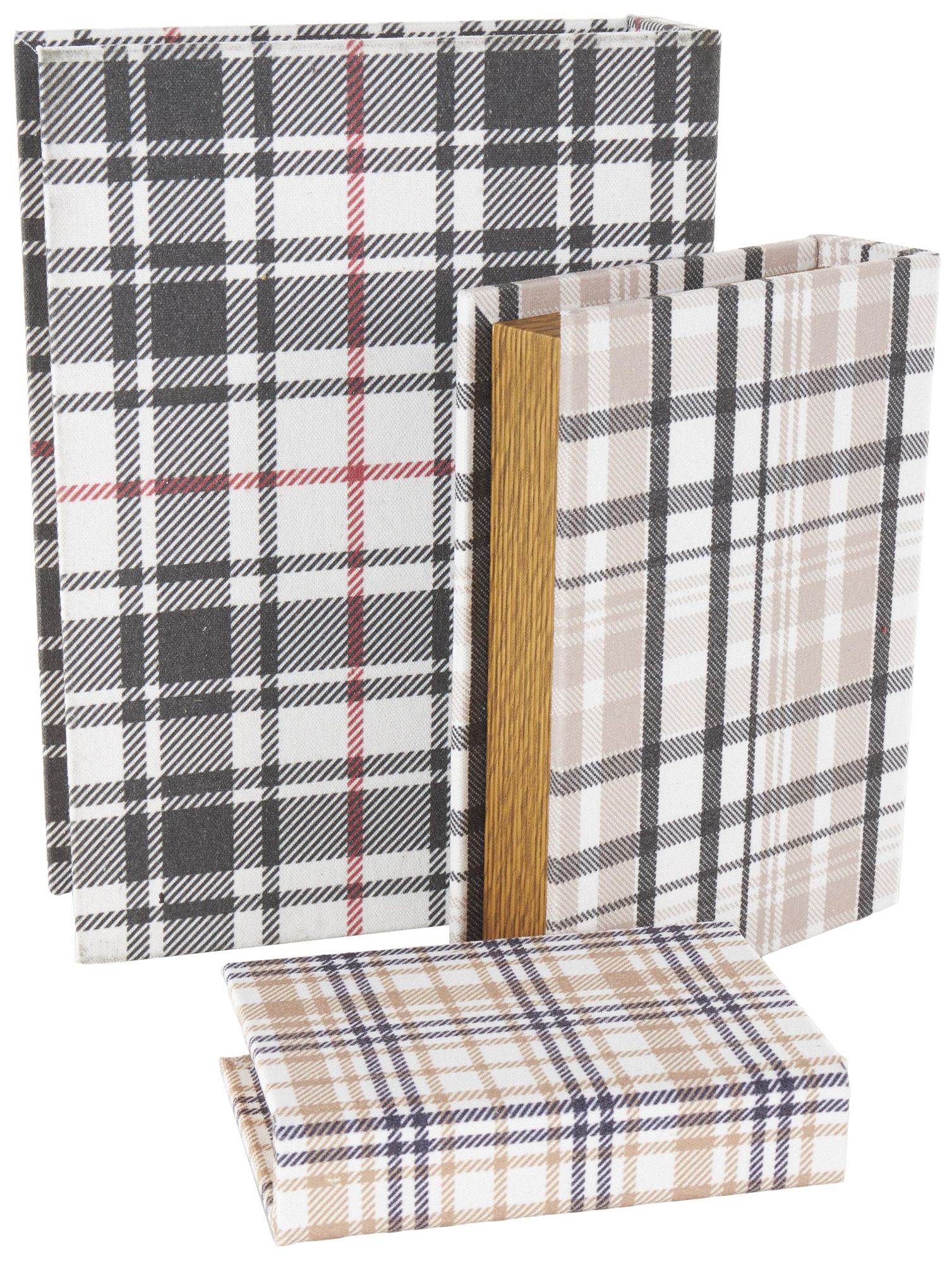 Image 5 Multi Colored Canvas Traditional Box, S/3 12", 9", 6"H more views