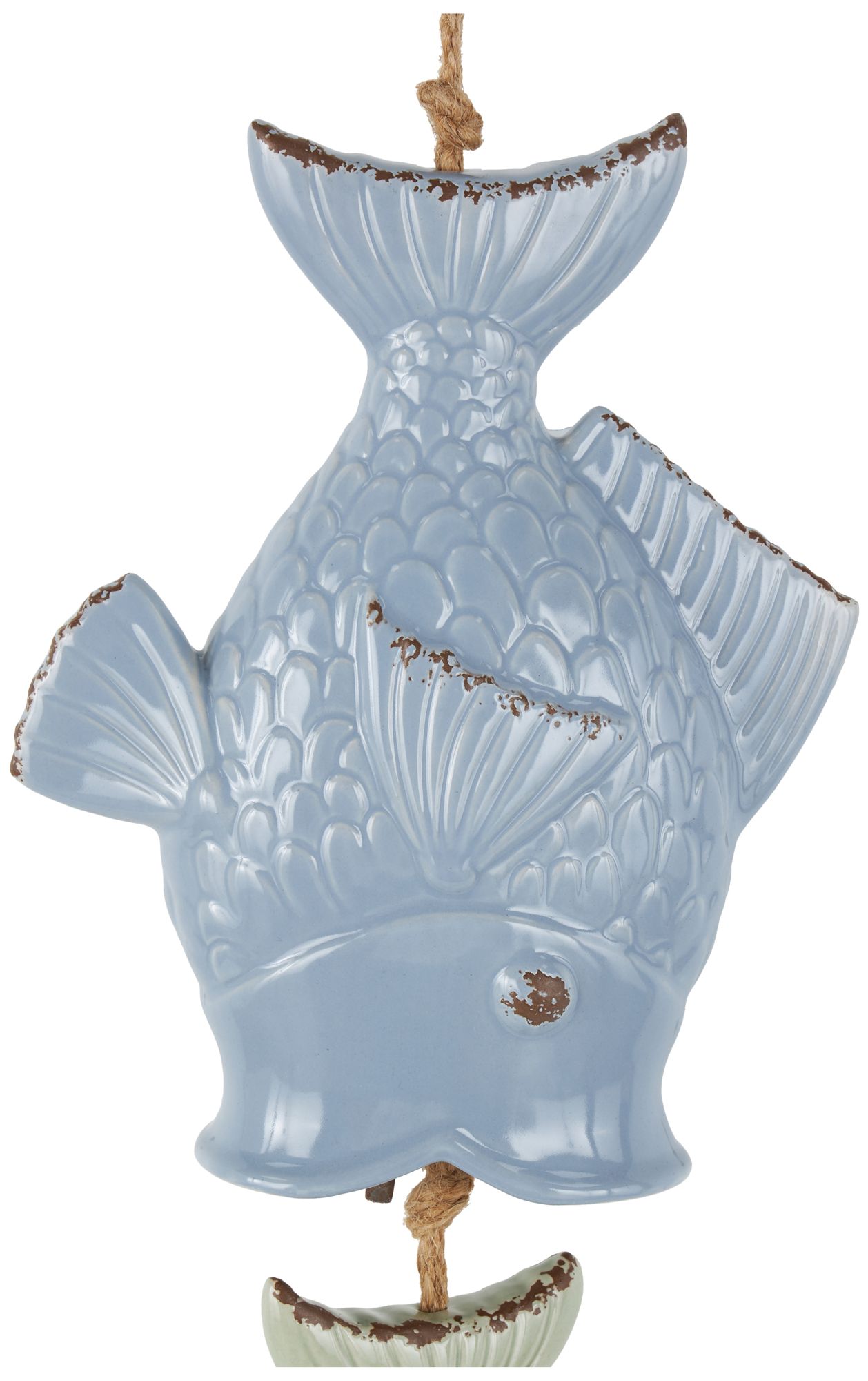 Image 4 Multi Colored Ceramic Coastal Windchime, 7" x 2" x 27" more views