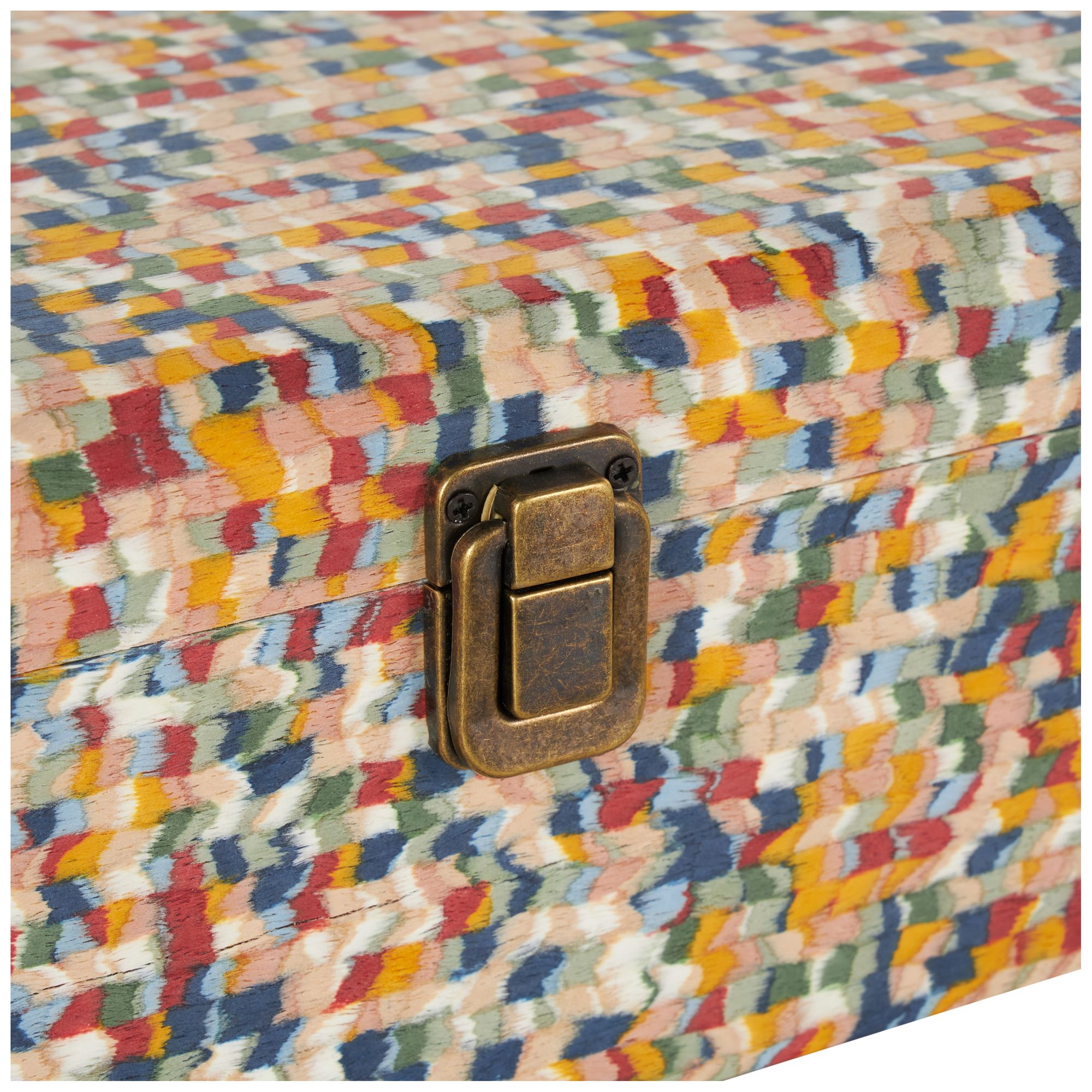 Image 3 Multi Colored Fabric Traditional Box, S/2 16", 14"H more views