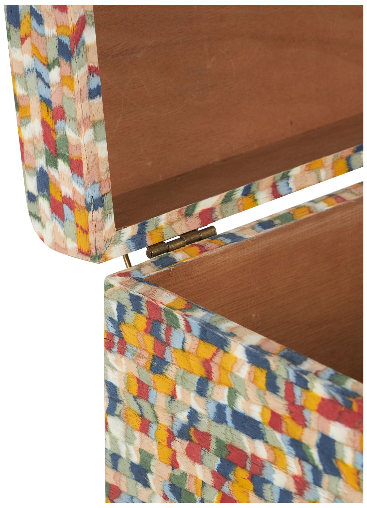 Image 4 Multi Colored Fabric Traditional Box, S/2 16", 14"H more views