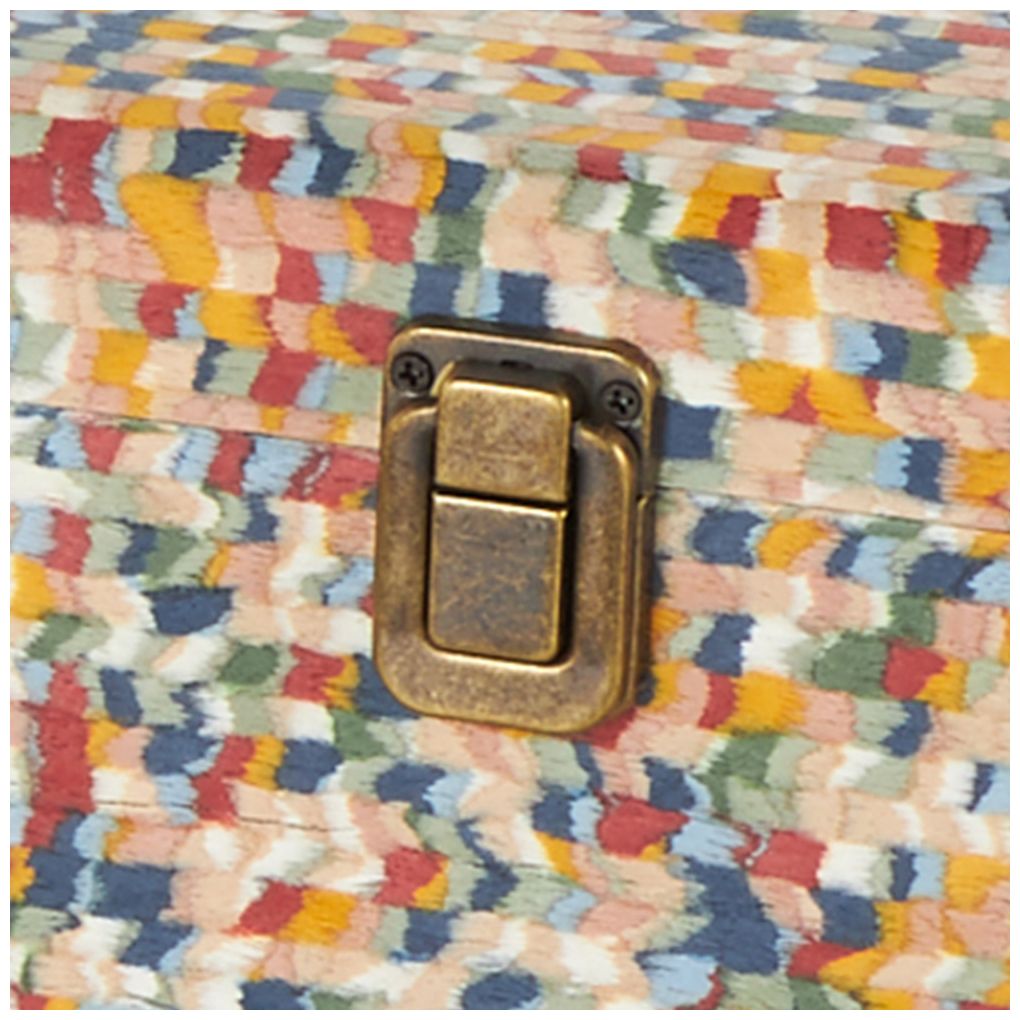 Multi Colored Fabric Traditional Box, S/2 16", 14"H