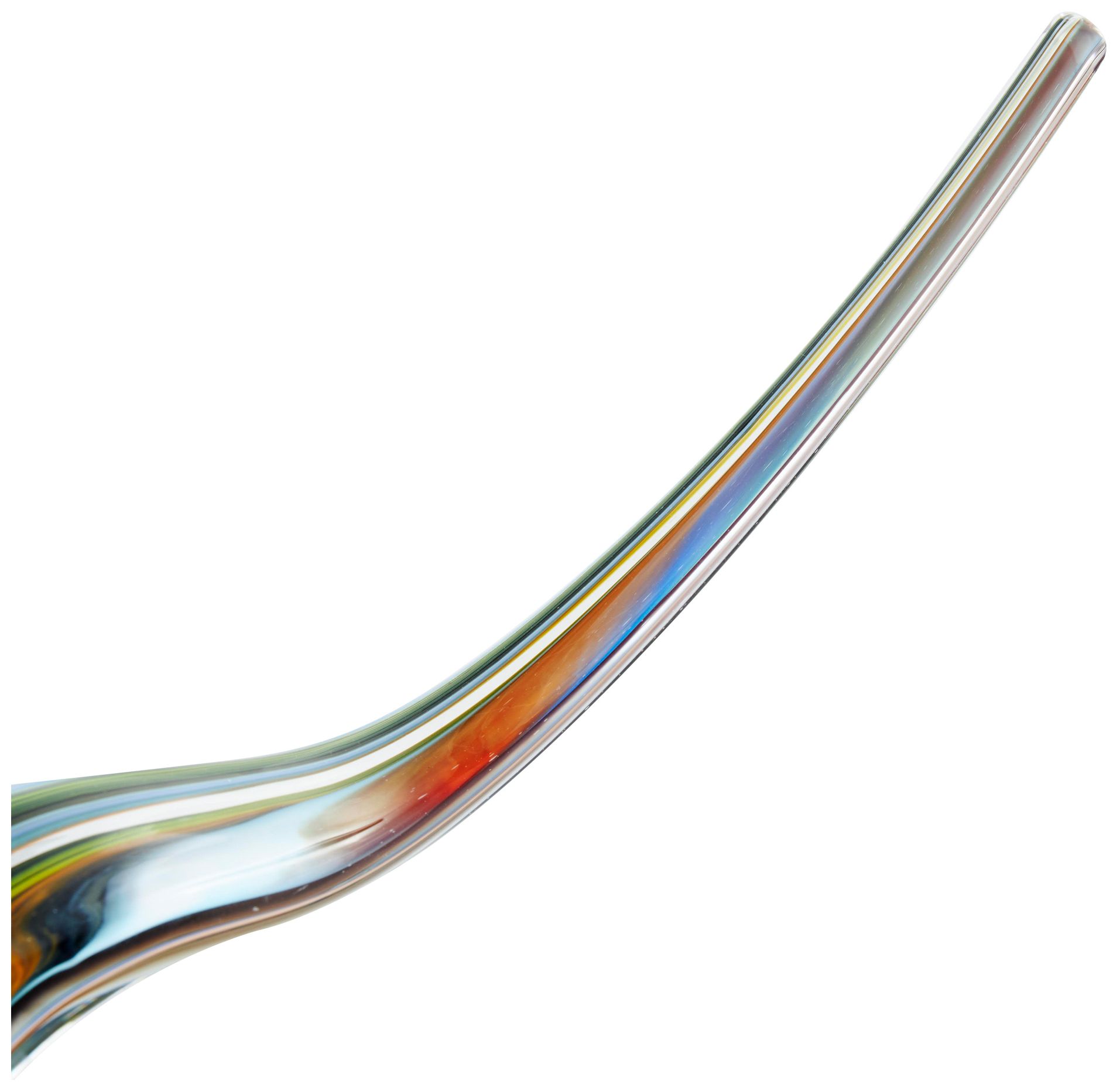 Image 2 Multi Colored Glass Contemporary Sculpture, 20" x 4" x 6" more views