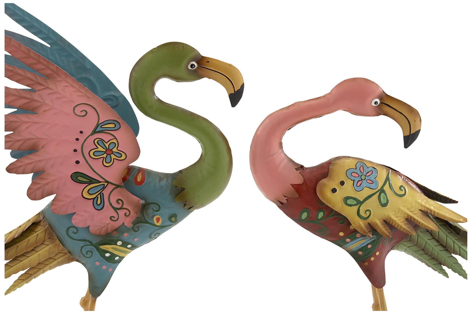 Image 4 Multi Colored Metal Coastal Garden Sculpture, S/2 28", 32"H more views