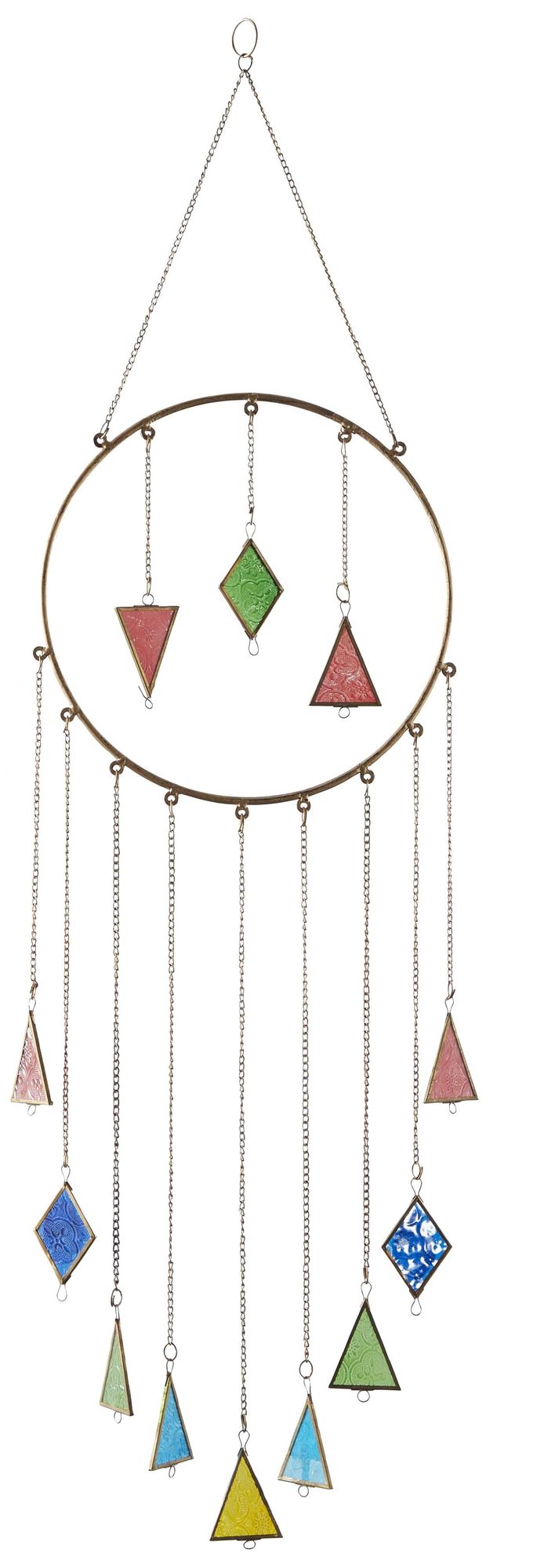 Image 4 Multi Colored Metal Contemporary Windchime, 12" x 3" x 44" more views