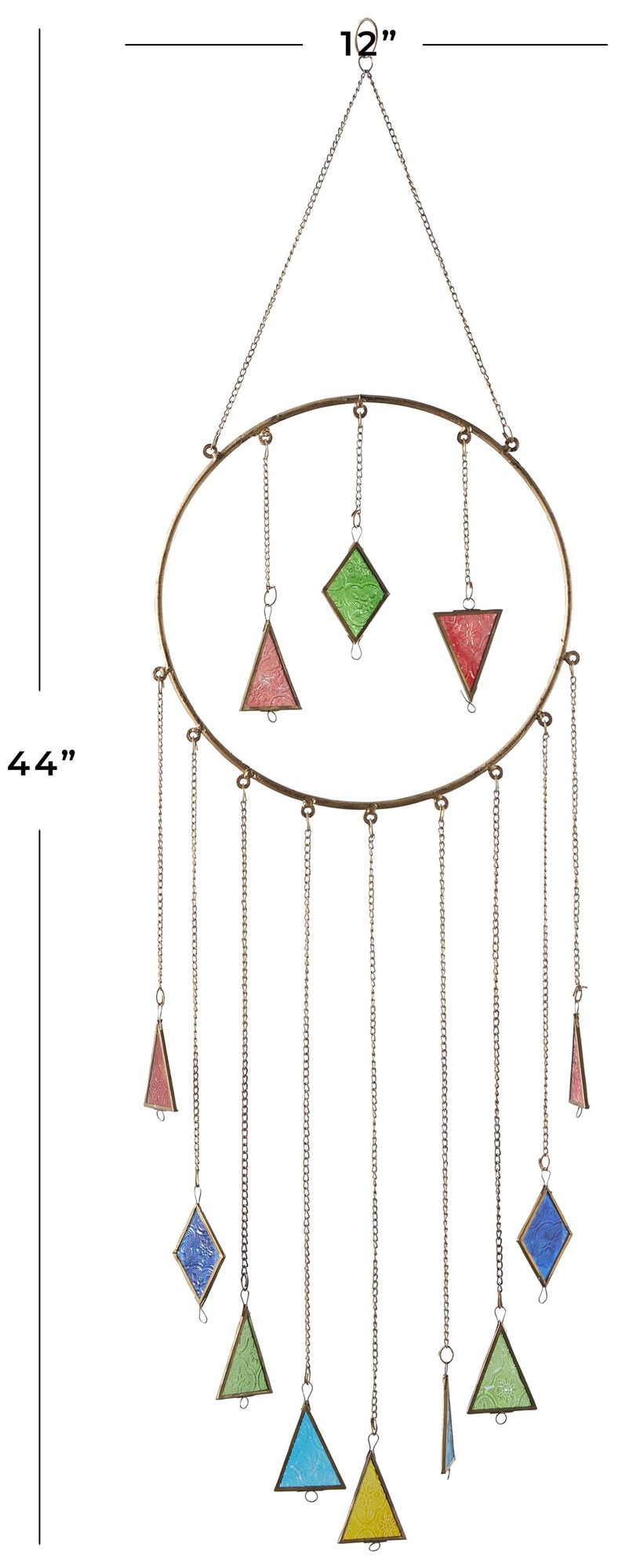 Image 6 Multi Colored Metal Contemporary Windchime, 12" x 3" x 44" more views