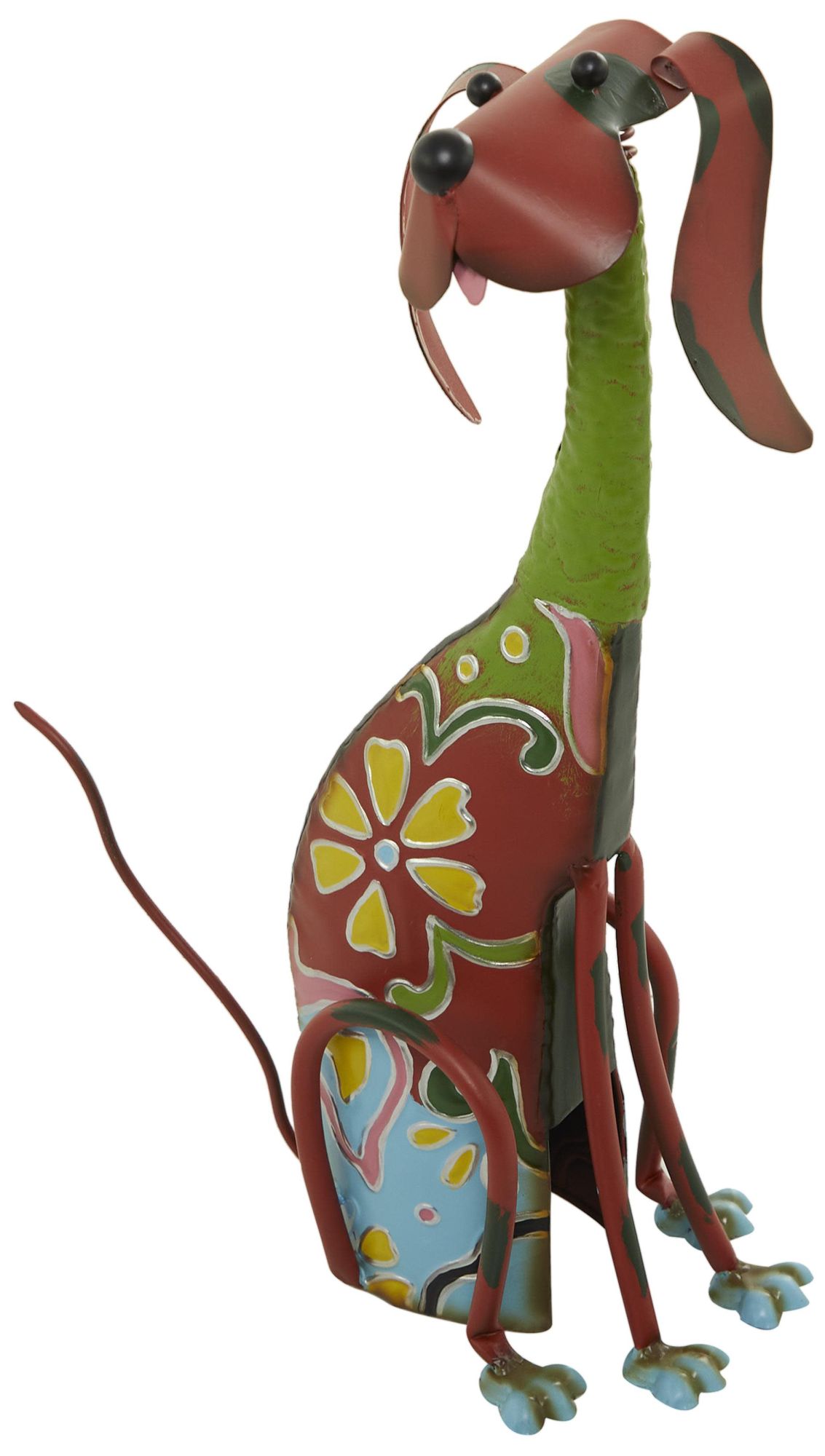 Image 6 Multi Colored Metal Eclectic Garden Sculpture, 6" x 12" x 19" more views