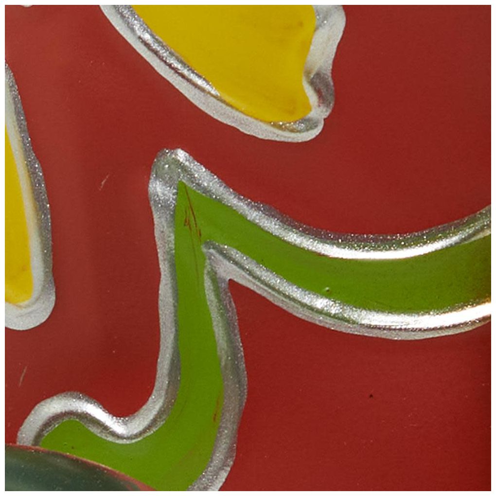 Multi Colored Metal Eclectic Garden Sculpture, 6" x 12" x 19"