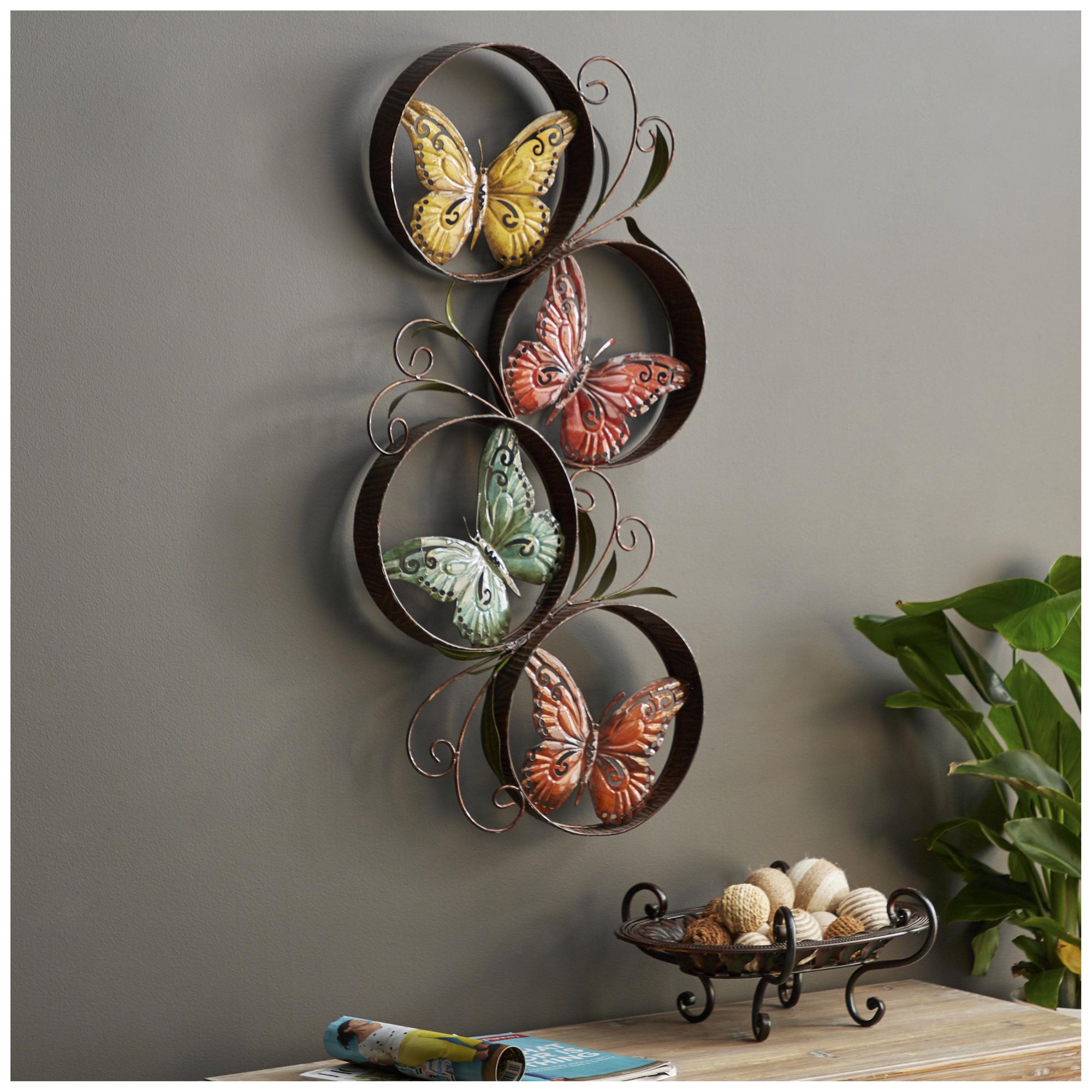 Image 1 Multi Colored Metal Eclectic Wall Decor, 22" x 3" x 36"