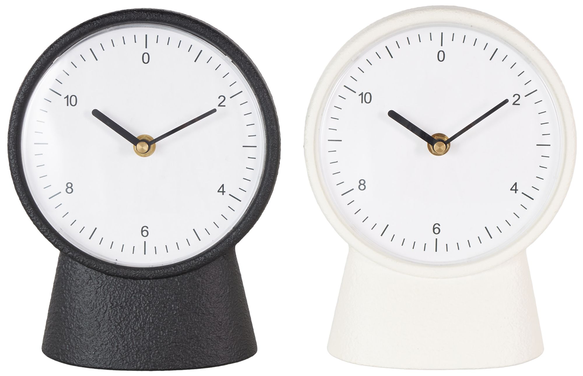 Image 2 Multi Colored Metal Modern Clock, S/2 6", 9"H