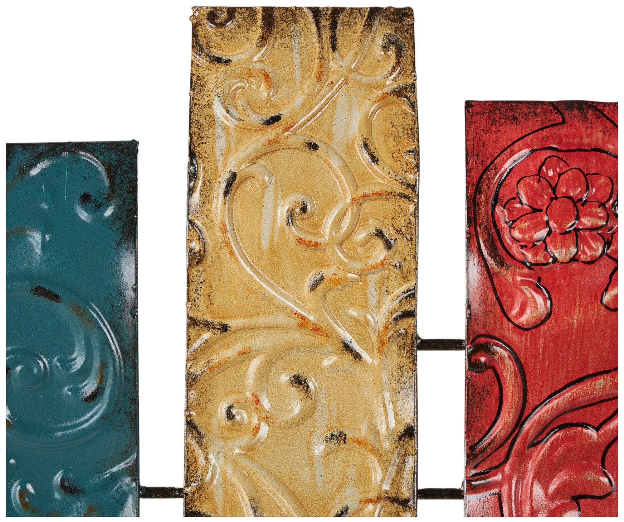 Image 3 Multi Colored Metal Traditional Wall Decor, 24" x 1" x 20" more views
