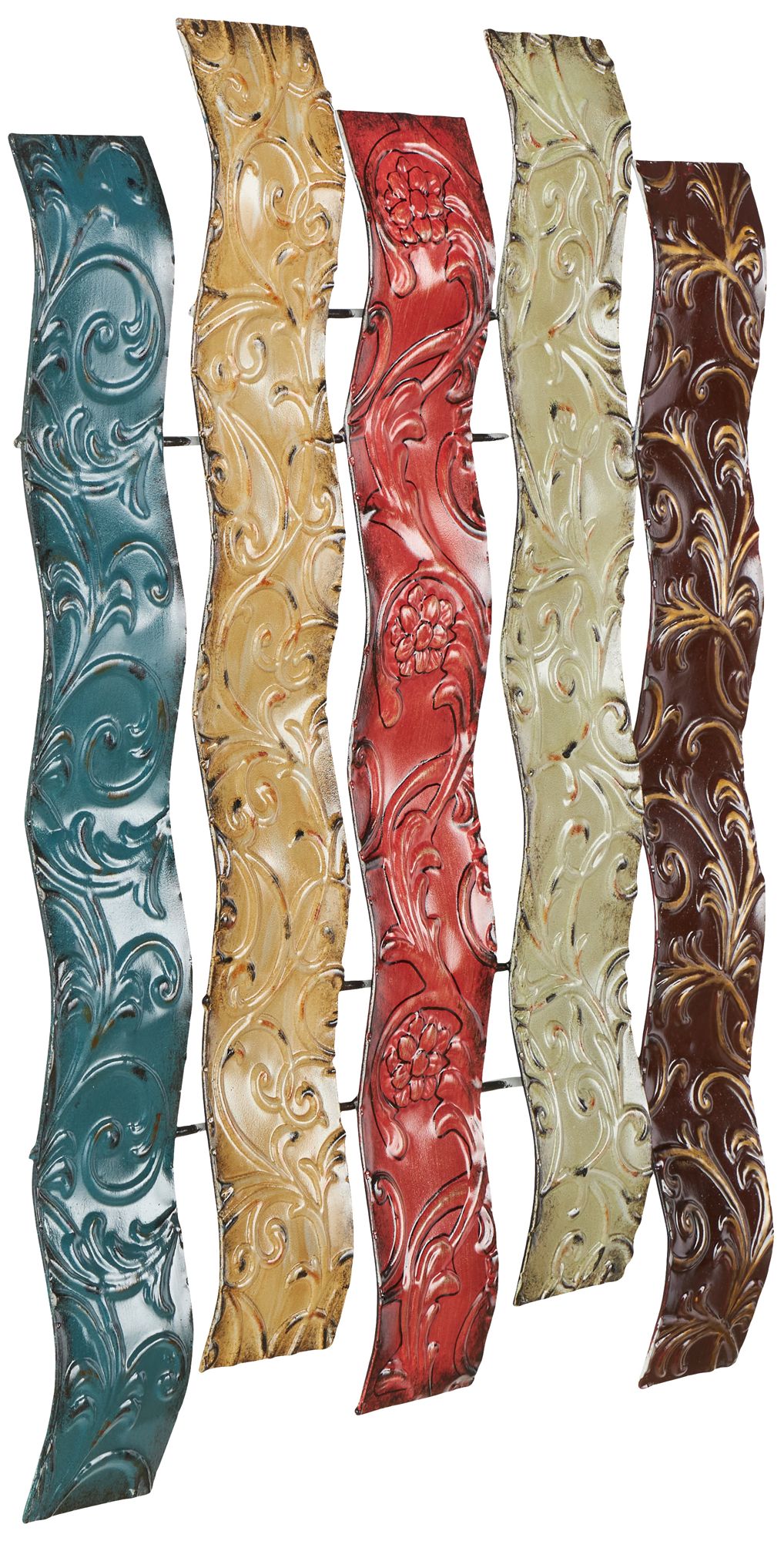 Image 6 Multi Colored Metal Traditional Wall Decor, 24" x 1" x 20" more views