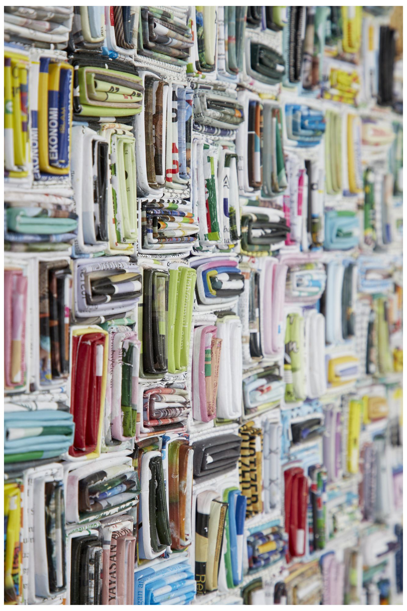 Image 2 Multi Colored Paper Modern Wall Decor, 40" x 2" x 23" more views
