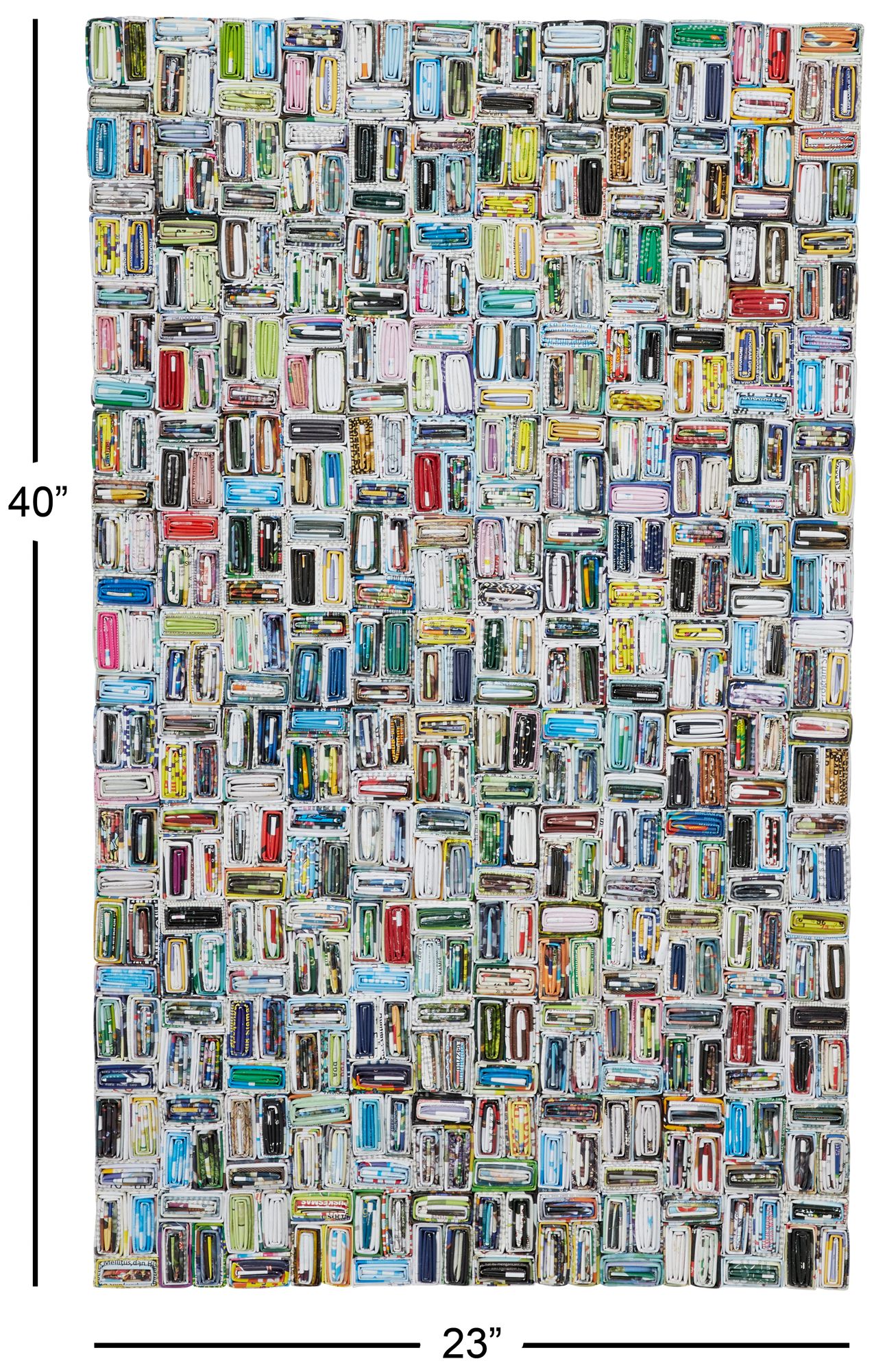 Image 7 Multi Colored Paper Modern Wall Decor, 40" x 2" x 23" more views