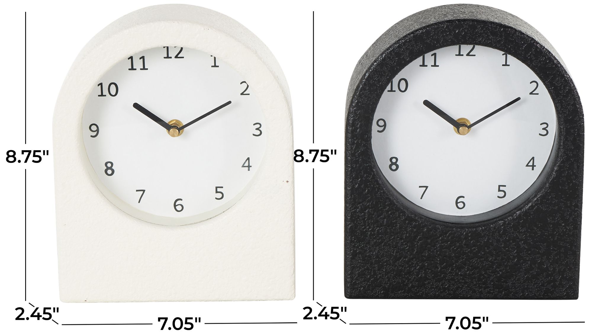 Image 7 Multi Colored Wood Traditional Clock, S/2 7"W, 9"H more views