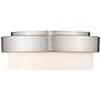 2_Multi-Family 10 1/2" Wide Pewter 2-Light Flush Mount With Opal Glass more views