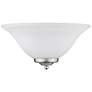 Multi-Family 13 1/8" Wide Pewter 1-Light Wall Sconce with Opal Glass