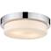 Multi-Family 13" Wide 2-Light Flush Mount in Chrome with Opal