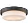 Multi-Family 13" Wide Matte Black Ceiling Light