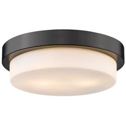Multi-Family 13" Wide Matte Black Ceiling Light