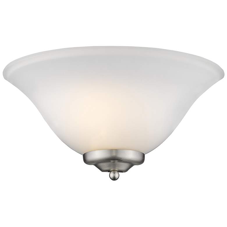 Image 3 Multi-Family 6 3/4" High Pewter Opal Glass Wall Sconce more views