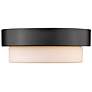 3_Multi-Family 8 1/2" Wide Matte Black 1-Light Flush Mount With Opal Gla more views