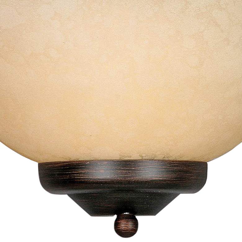 Image 3 Multi-Family Rubbed Bronze 1-Light Wall Sconce with Tea Stone Glass more views