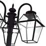 5_Multi Head Black Outdoor Post Light with Clear Beveled Glass more views