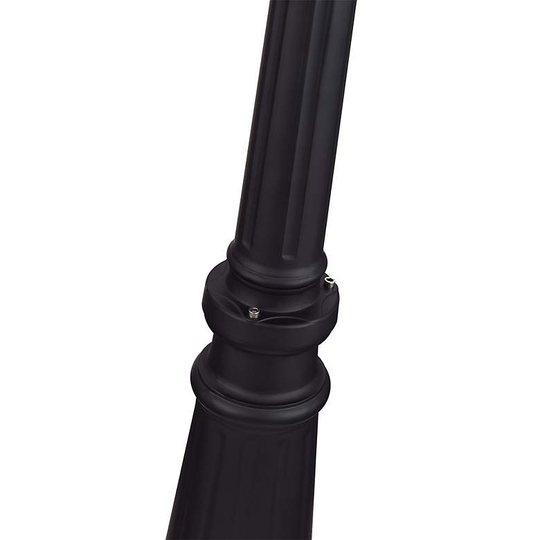 Image 6 Multi Head Black Outdoor Post Light with Clear Beveled Glass more views