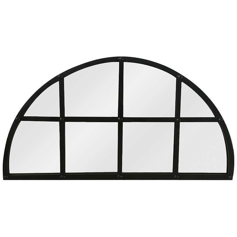 Image 1 Multi Reflect II Black Iron 35 1/2" x 18 3/4" Wall Mirror