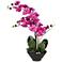 Multi Stem Purple 21" High Faux Orchids in Black Pot