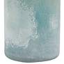 Multi-Tone Blue 9 1/2" High Cylinder Glass Decorative Vase