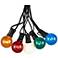 Multicolor 25-Bulb Black Wire 25' Party String Light