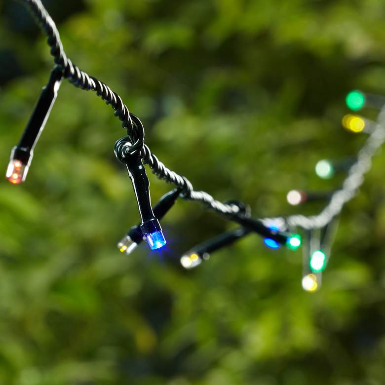 Image 1 Multicolor 66&#39; Battery Operated Timer LED String Lights