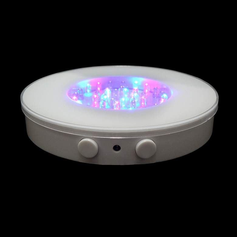 Image 1 Multicolor LED 6 1/4 inch Round LED Illuminated Display Base