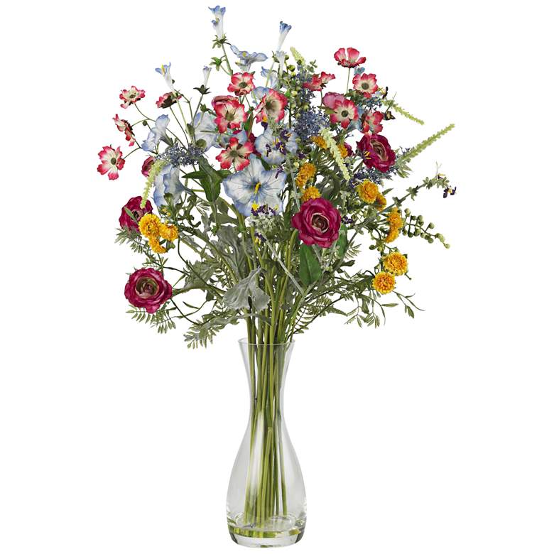 Image 1 Multicolor Veranda Garden 26" High Mixed Faux Wildflowers
