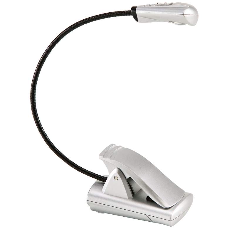 Image 1 MultiFlex Silver Adjustable Battery Powered LED Book Light