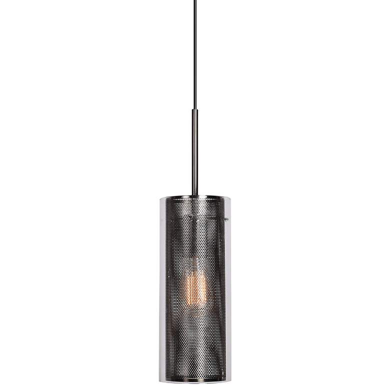 Image 1 Multis 5" Wide Black Chrome Mini Pendant