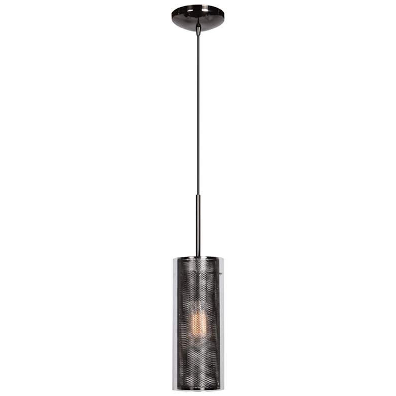 Image 2 Multis 5" Wide Black Chrome Mini Pendant more views