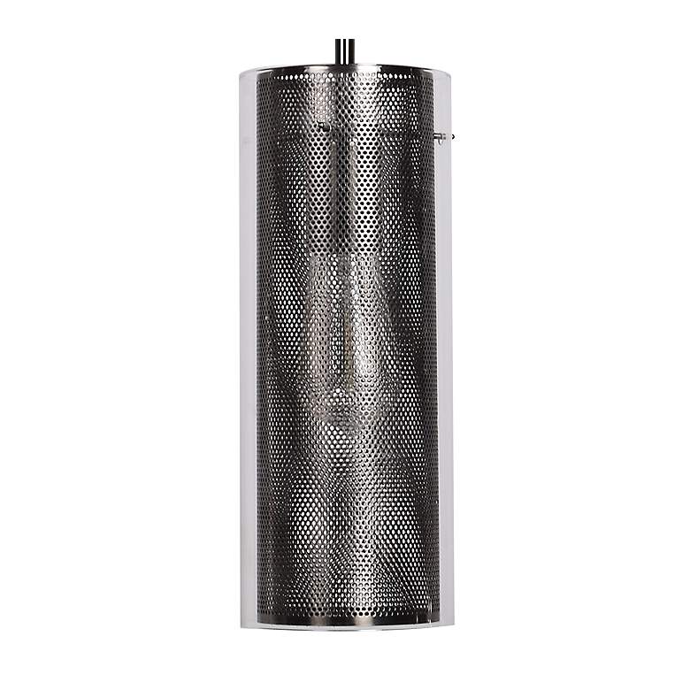 Image 3 Multis 5"W Black Polished Nickel and Glass LED Mini Pendant more views