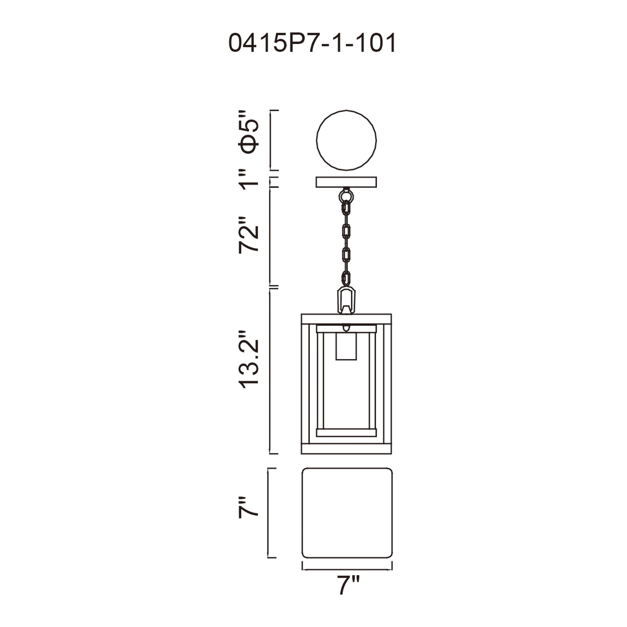 Image 7 Mulvane 1 Light Black Outdoor Pendant more views