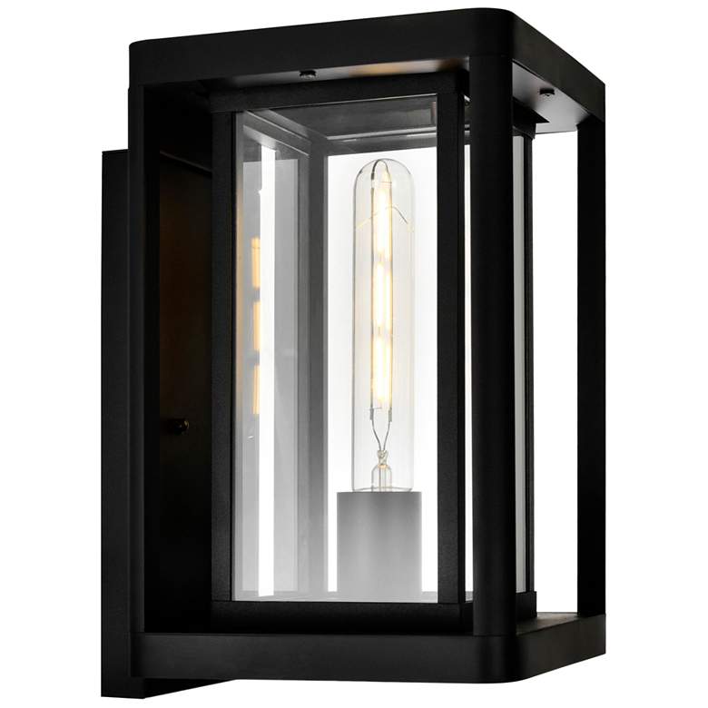 Image 1 Mulvane 1 Light Black Outdoor Wall Light