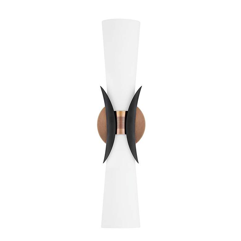 Image 1 Muncie 21" High Patina Brass 2-Light Wall Sconce