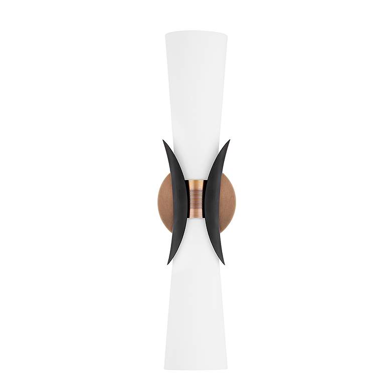 Image 2 Muncie 21" High Patina Brass 2-Light Wall Sconce more views
