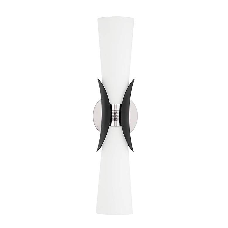 Image 1 Muncie 21" High Polished Nickel 2-Light Wall Sconce