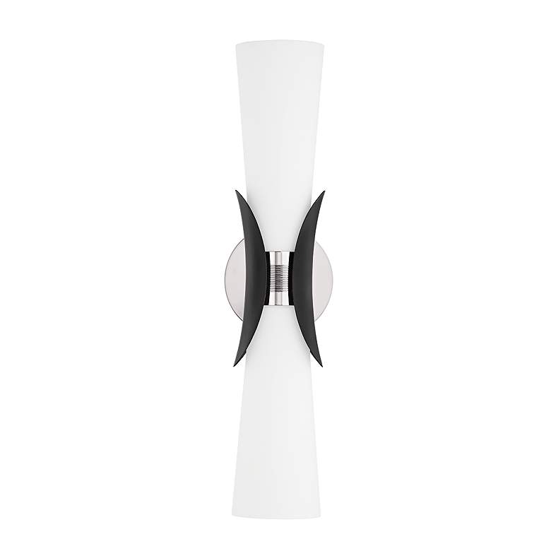 Image 2 Muncie 21" High Polished Nickel 2-Light Wall Sconce more views