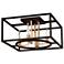 Mundazo 16"W Black and Brushed Gold 4-Light Ceiling Light