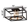 3_Mundazo 16"W Black and Brushed Gold 4-Light Ceiling Light more views